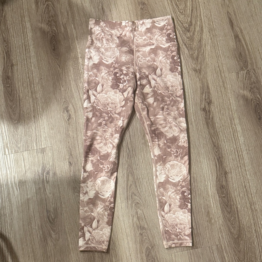 Athleta Floral Women's Jeggings - Pink and Cream